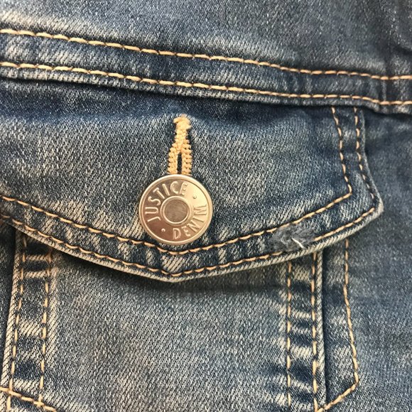 🛼Justice Denim Crop Jacket | Size 6/7 - Picture 14 of 15